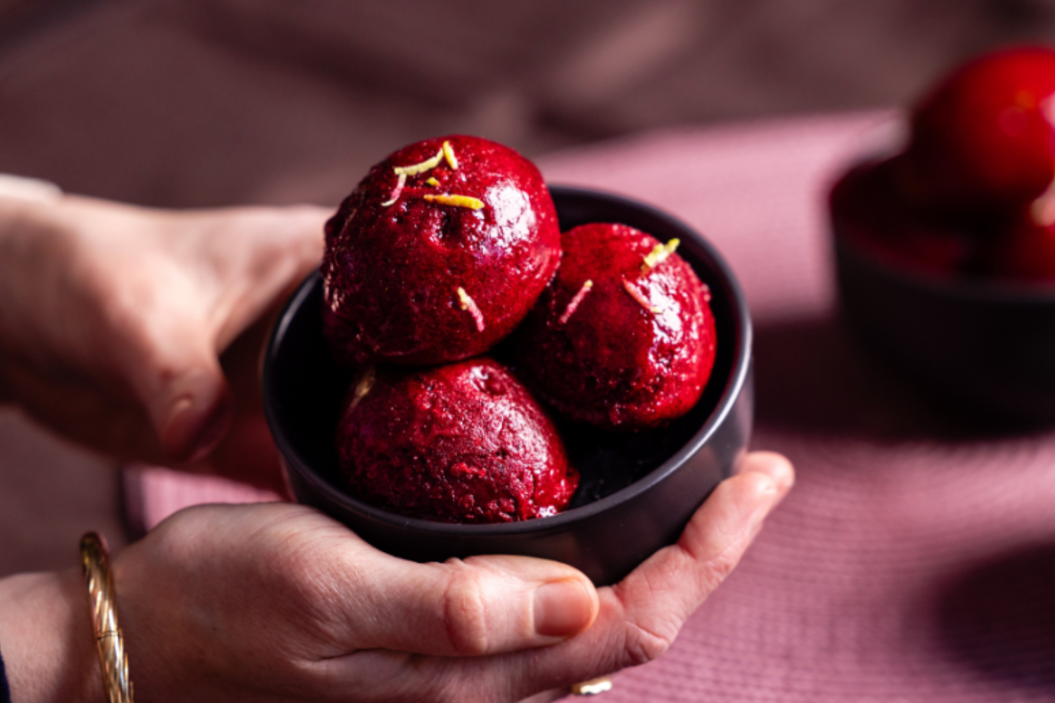 Raspberry lime sorbet