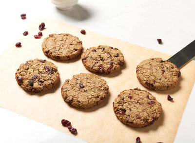 Oat and cranberry cookies.