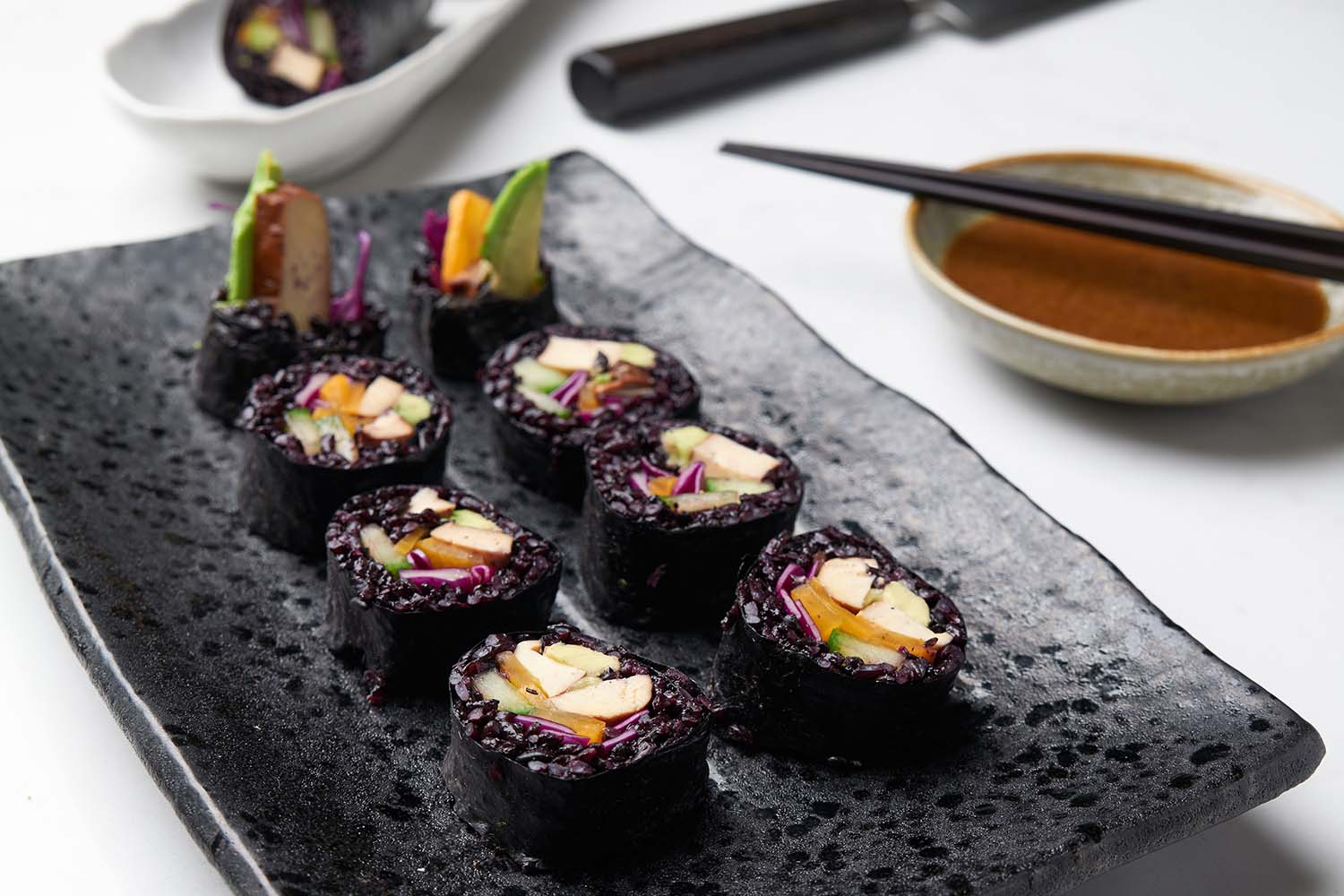 Black rice sushi